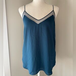 Babaton Teal Mesh Tank Top – Size XS (fabric pull)